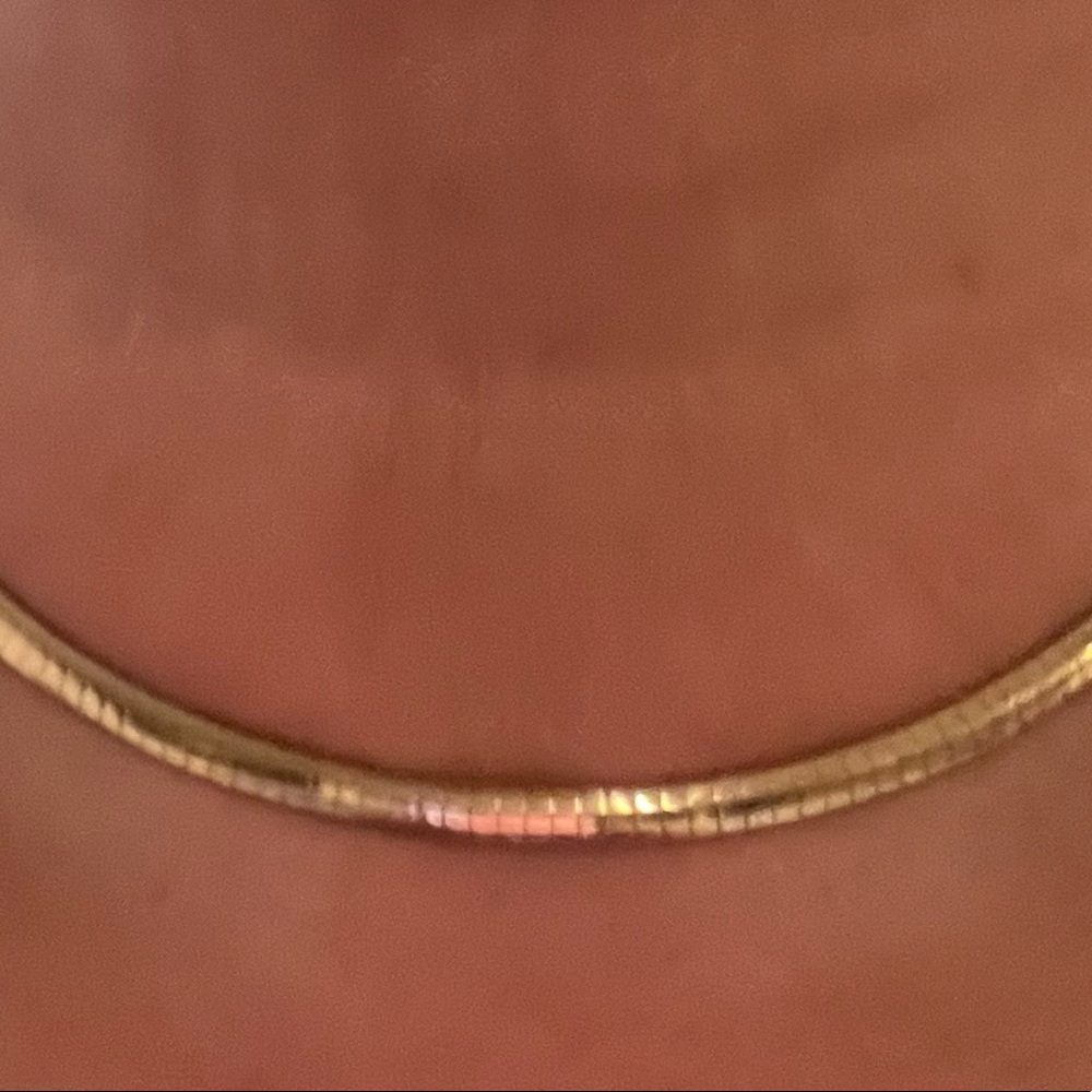 10k solid gold Omega necklace